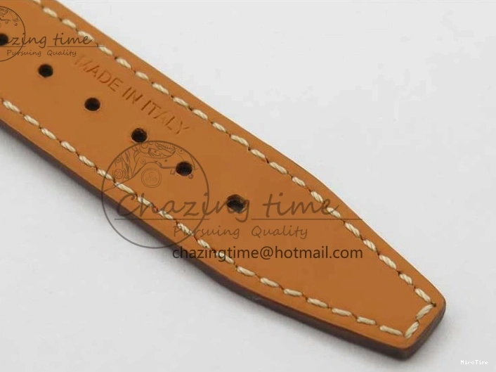 MIROTIME 1226 Portofino 37mm RG V7F 1:1 Best Edition Gray Dial on Deep Brown Leather Strap A SunProtective 7090